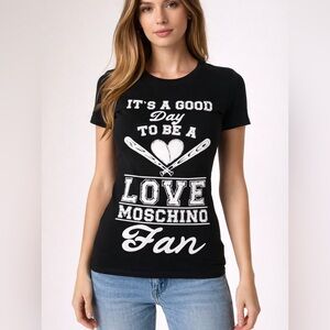 Love Moschino “it’s A Good Day” Black T-Shirt